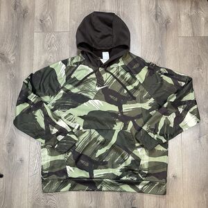 Nike Cascade Brushstroke Camo Center Swoosh Therma Fit Hoodie Mens Size XL